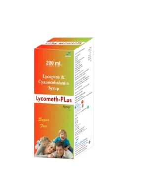 Lycometh-PLus Syrup 200 ml. sugar free Lycopene & Cyanocobalamin